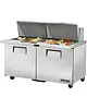 True Saladette | 338L | 2 Deuren | Boven 24x 1/6 GN | 0°C/+5°C | Geforceerd | Klapdeksels | Wielen (Geremd) | 1534x867x1185(h)mm 