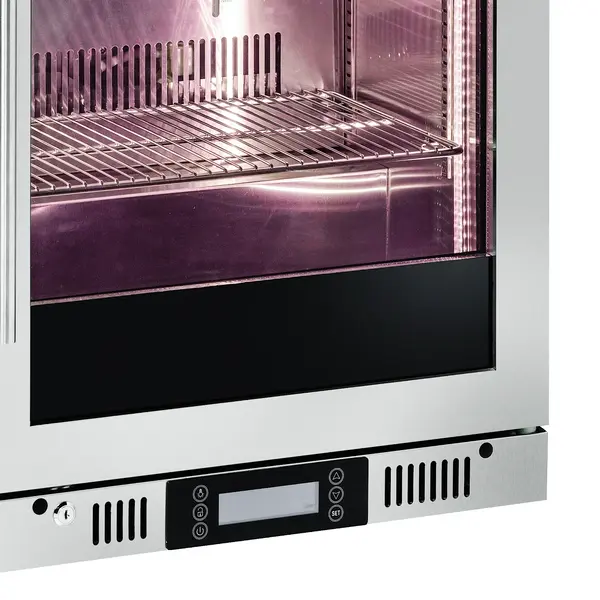 Dry Aging Kast | 138L | RVS | +2°C/+10°C | Geforceerd | Vochtigheid Instelbaar | Vochtigheid-/Deuralarm | 600x545x900(h)mm