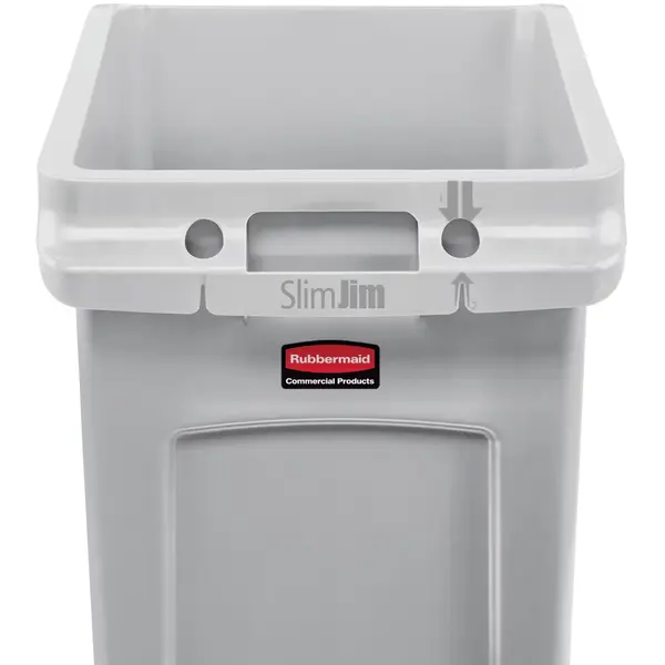 Afvalbak | SLIM JIM | Kunststof | Grijs | 87L | Open | 401x560x762(h)mm