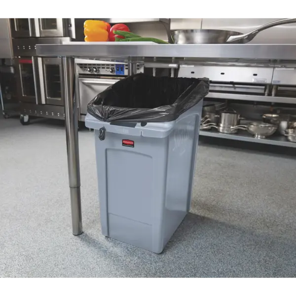 Afvalbak | SLIM JIM | Kunststof | Grijs | 87L | Open | 401x560x762(h)mm