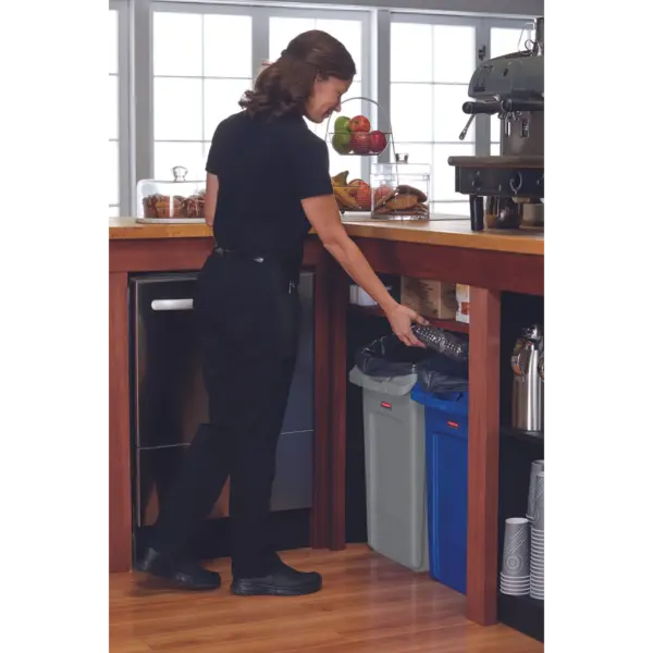 Afvalbak | SLIM JIM | Kunststof | Grijs | 87L | Open | 401x560x762(h)mm