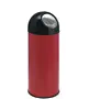 Luxus Afvalbak | Metaal/Kunststof | Rood/Zwart | 55L | Duwdeksel | Ø305x820(h)mm 