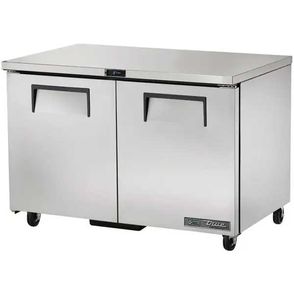 Koelwerkbank | Energiezuinig | 376L | 2 Deuren | 0°C/+3°C | Geforceerd | Wielen (Geremd) | 1229x766x839(h)mm