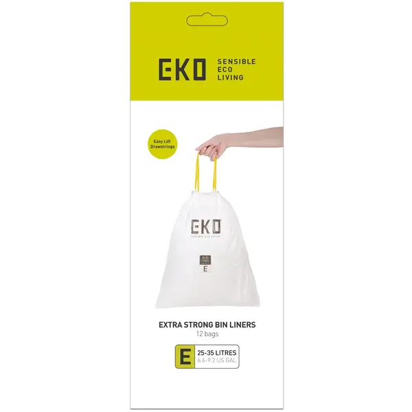 Afvalzakken | Kunststof | Wit | 35L | EKO Afvalbakken | 288 Stuks | 550x700(h)mm