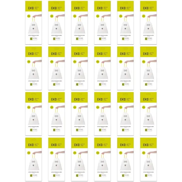 Afvalzakken | Kunststof | Wit | 35L | EKO Afvalbakken | 288 Stuks | 550x700(h)mm