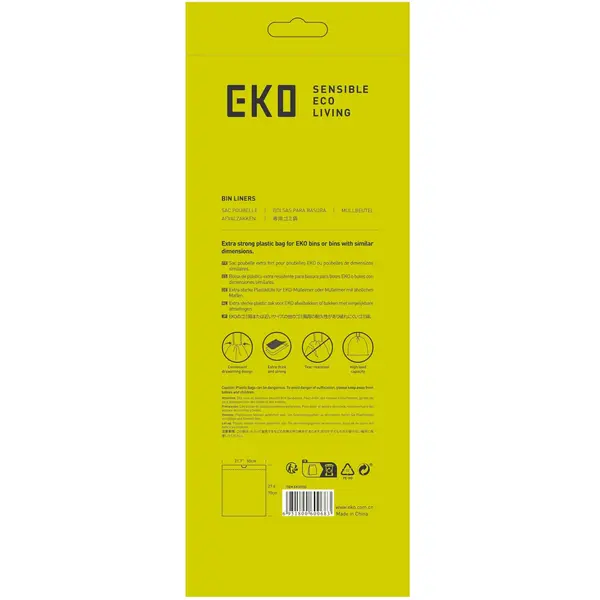 Afvalzakken | Kunststof | Wit | 35L | EKO Afvalbakken | 288 Stuks | 550x700(h)mm