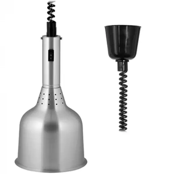 Warmhoudkap aluminium met in hoogte verstelbaar snoer max 180cm Ø18cm