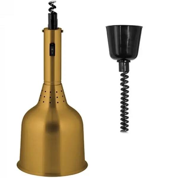 Warmhoudkap koper met in hoogte verstelbaar snoer max 180cm Ø18cm