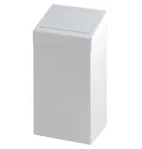 V-Part Wandafvalbak | Metaal | Wit | 50L | Duwdeksel | Incl. Wandbevestiging | 335x255x700(h)mm