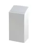 V-Part Wandafvalbak | Metaal | Wit | 50L | Duwdeksel | Incl. Wandbevestiging | 335x255x700(h)mm 
