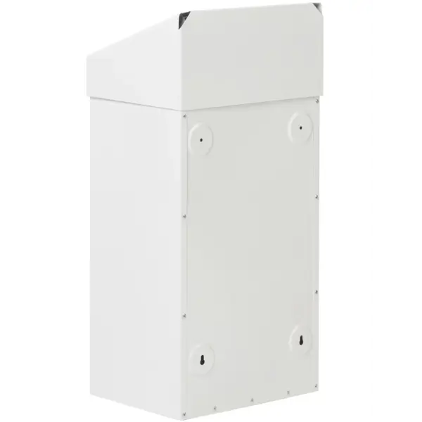 Wandafvalbak | Metaal | Wit | 50L | Duwdeksel | Incl. Wandbevestiging | 335x255x700(h)mm