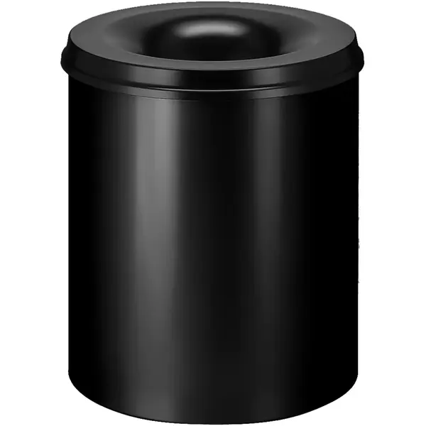 Afvalbak | Metaal | Zwart | 80L | Open | Afvalscheiding | Vlamdovend | Ø465x540(h)mm