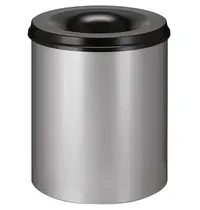 V-Part Afvalbak | Metaal | Grijs/Zwart | 80L | Open | Vlamdovend | Ø465x540(h)mm