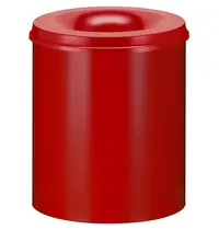 V-Part Afvalbak | Metaal | Rood | 80L | Open | Vlamdovend | Ø465x540(h)mm