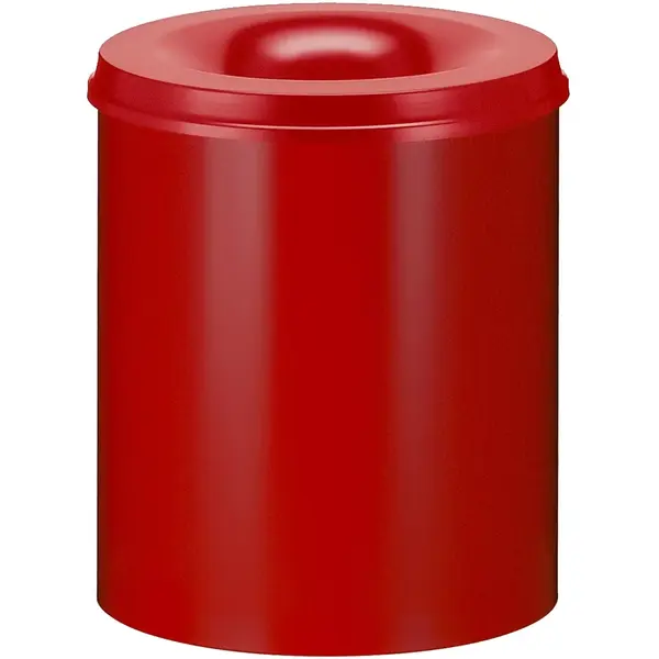 Afvalbak | Metaal | Rood | 80L | Open | Vlamdovend | Ø465x540(h)mm