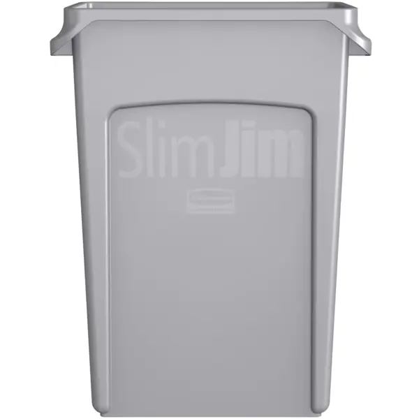 Afvalbak | SLIM JIM | Kunststof | Grijs | 87L | Open | 279x558x762(h)mm