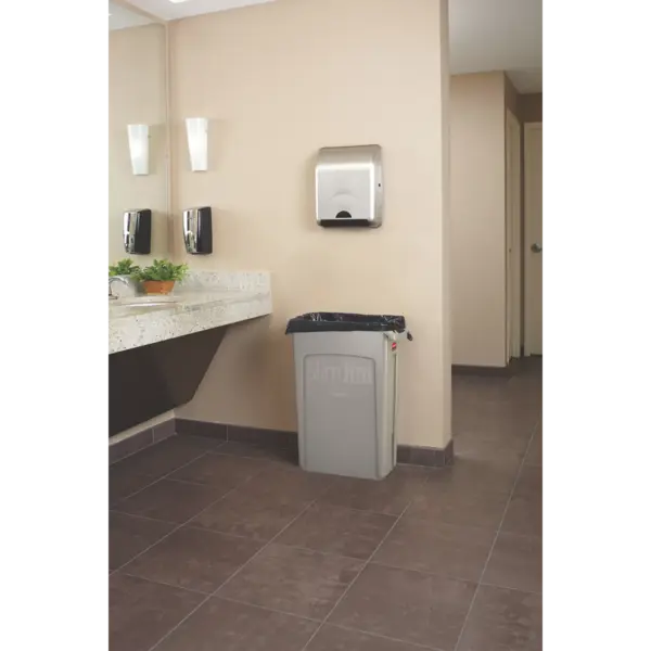 Afvalbak | SLIM JIM | Kunststof | Grijs | 87L | Open | 279x558x762(h)mm