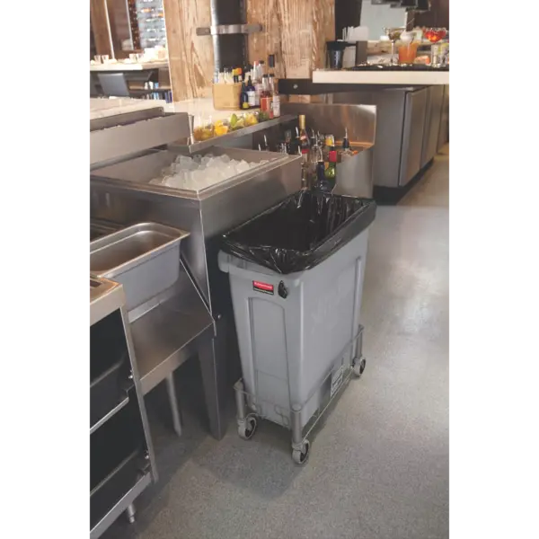 Afvalbak | SLIM JIM | Kunststof | Grijs | 87L | Open | 279x558x762(h)mm