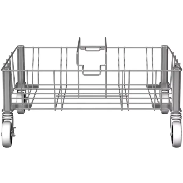 Verrijdbaar Onderstel | RVS | Rubbermaid SLIM JIM Afvalbakken | Dubbel Uitvoering | 523x508x229(h)mm