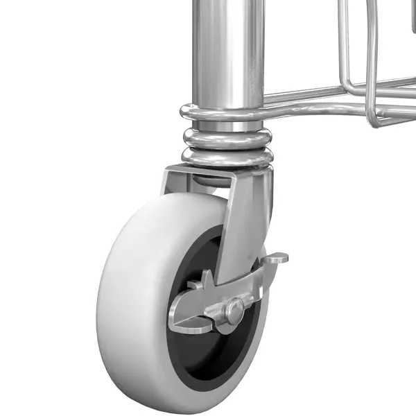 Verrijdbaar Onderstel | RVS | Rubbermaid SLIM JIM Afvalbakken | Dubbel Uitvoering | 523x508x229(h)mm