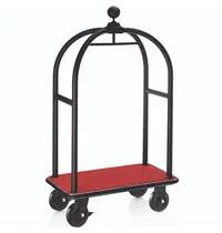 WAS Germany Bagagetrolley | DRIFT | RVS | Zwart/Rood | Wielen (Geremd) | 1120x600x1900(h)mm