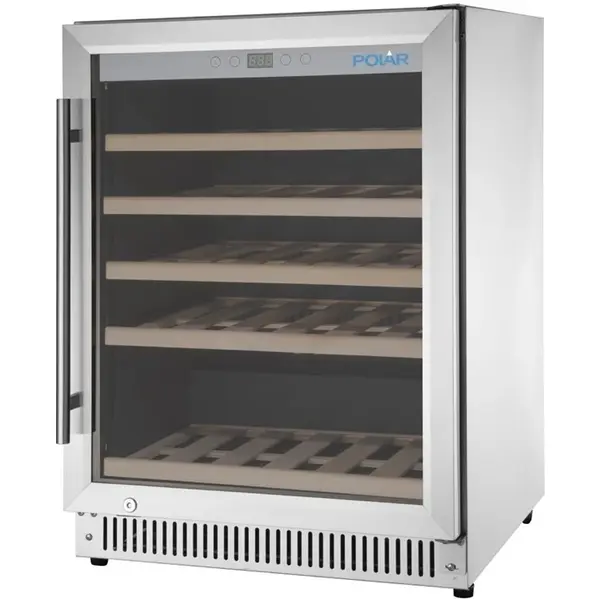 Wijnkoelkast | G-SERIE | 118L (47x 75cl) | RVS | 1 Zone | +5°C/+20°C | Geforceerd | 595x580x820(h)mm