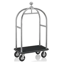 WAS Germany Bagagetrolley | DRIFT | RVS | Zwart | Wielen (Geremd) | 1120x600x1900(h)mm
