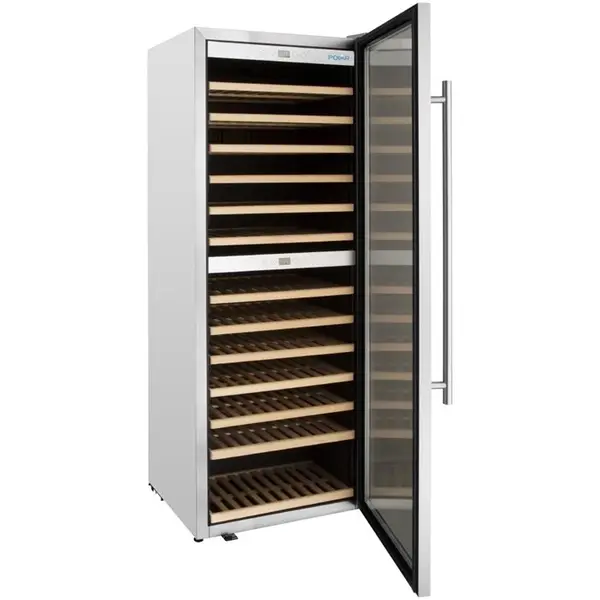 Wijnkoelkast | G-SERIE | 320L (109x 75cl) | RVS | 2 Zones | +5°C/+20°C | Geforceerd | 595x621x1575(h)mm