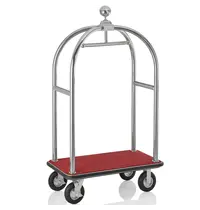 WAS Germany Bagagetrolley | DRIFT | RVS | Rood | Wielen (Geremd) | 1120x600x1900(h)mm