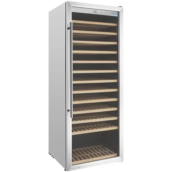 Wijnkoelkast | G-SERIE | 330L (118x 75cl) | RVS | 1 Zone | +5°C/+20°C | Geforceerd | 595x621x1575(h)mm