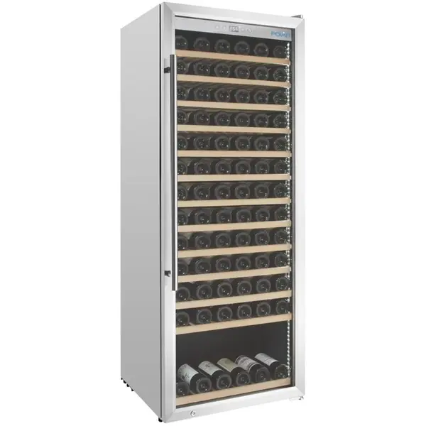 Wijnkoelkast | G-SERIE | 330L (118x 75cl) | RVS | 1 Zone | +5°C/+20°C | Geforceerd | 595x621x1575(h)mm