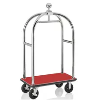 WAS Germany Bagagetrolley | DRIFT | RVS | Rood | Wielen (Geremd) | 1120x600x1900(h)mm
