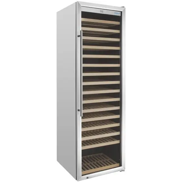 Wijnkoelkast | G-SERIE | 465L (187x 75cl) | RVS | 1 Zone | +5°C/+20°C | Geforceerd | 595x695x1865(h)mm