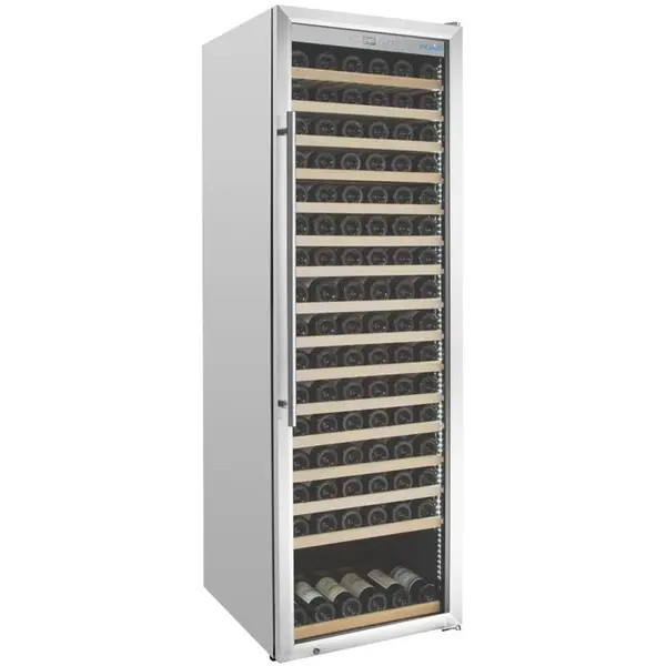 Wijnklimaatkast | G-SERIE | 465L (187x 75cl) | RVS | 1 Zone | +5°C/+20°C | Geforceerd | 595x695x1865(h)mm