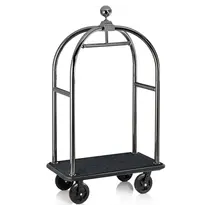 WAS Germany Bagagetrolley | DRIFT | RVS | Zwart | Wielen (Geremd) | 1120x600x1900(h)mm