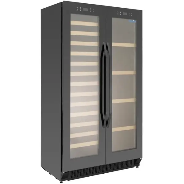 Bier-/Wijnkoelkast | G-SERIE | 365L (60x 75cl) | Zwart | 2 Zones | +2°C/+20°C | Geforceerd | 890x550x1627(h)mm