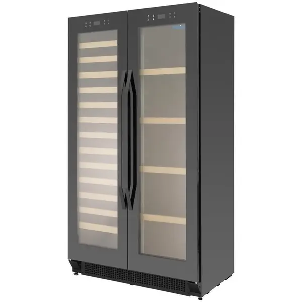 Bier-/Wijnkoelkast | G-SERIE | 365L (60x 75cl) | Zwart | 2 Zones | +2°C/+20°C | Geforceerd | 890x550x1627(h)mm