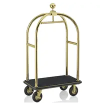 WAS Germany Bagagetrolley | DRIFT | RVS | Goudkleurig/Zwart | Wielen (Geremd) | 1120x600x1900(h)mm 