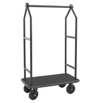 WAS Germany Bagagetrolley | VOYAGER | RVS | Zwart | Wielen (Geremd) | 1120x650x1900(h)mm 