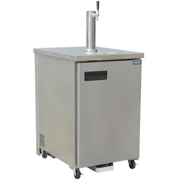 Tapinstallatie | G-SERIE | RVS | Fustkoeling (1x 50L) | Wielen (Geremd) | 612x760x1312(h)mm