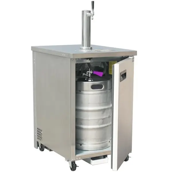 Tapinstallatie | G-SERIE | RVS | Fustkoeling (1x 50L) | Wielen (Geremd) | 612x760x1312(h)mm