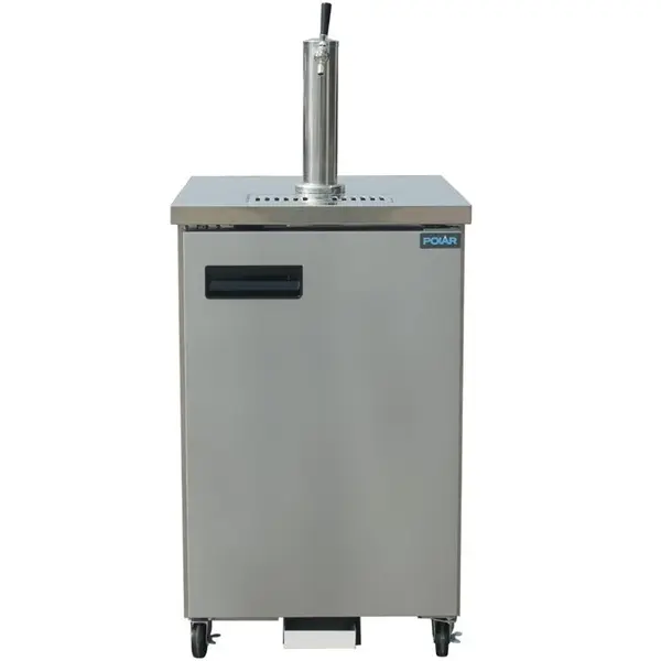 Tapinstallatie | G-SERIE | RVS | Fustkoeling (1x 50L) | Wielen (Geremd) | 612x760x1312(h)mm