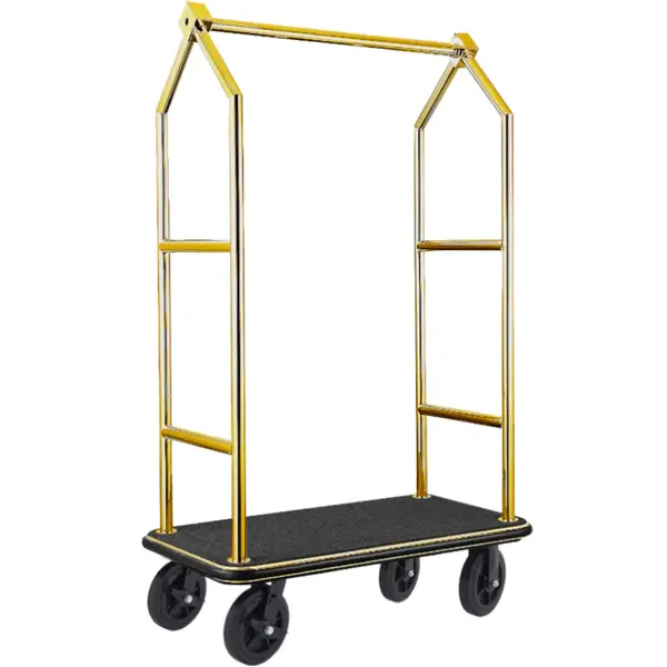 Bagagetrolley | VOYAGER | RVS | Goudkleurig/Zwart | Wielen (Geremd) | 1120x650x1900(h)mm