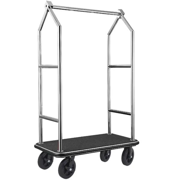 Bagagetrolley | VOYAGER | RVS | Zwart | Wielen (Geremd) | 1120x650x1900(h)mm