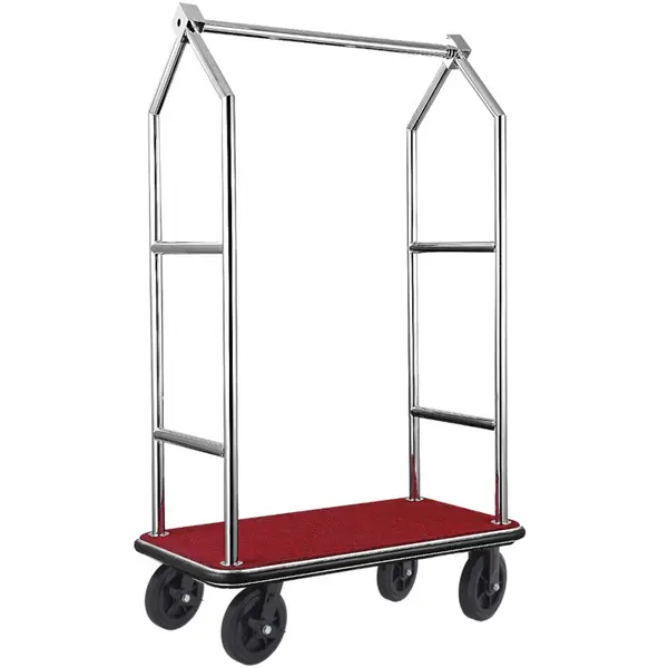 Bagagetrolley | VOYAGER | RVS | Rood | Wielen (Geremd) | 1120x650x1900(h)mm
