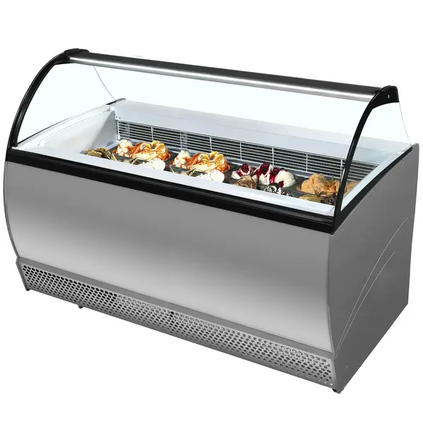 Schepijsvitrine | ISABELLA | 660L | 13x 5L | -14°C/-16°C | Statisch | Gekoelde Reserve | Wielen | 1647x906x1372(h)mm