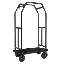 WAS Germany Bagagetrolley | TRAVELLER | RVS | Zwart | Wielen (Geremd) | 1120x600x1850(h)mm 