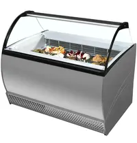 ISA Schepijsvitrine | ISABELLA | 520L | 10x 5L | -14°C/-16°C | Statisch | Gekoelde Reserve | Wielen | 1317x906x1372(h)mm 