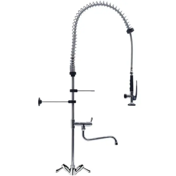 Voorspoeldouche | Handdouche + Middenuitloop | Mengkraan | 1-Gats | 1200(h)mm