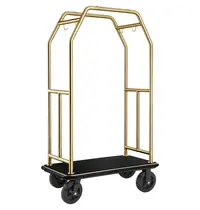 WAS Germany Bagagetrolley | TRAVELLER | RVS | Goudkleurig/Zwart | Wielen (Geremd) | 1120x600x1850(h)mm 